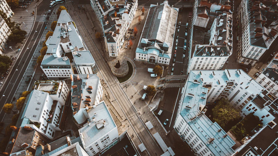 Vue aérienne de Nantes